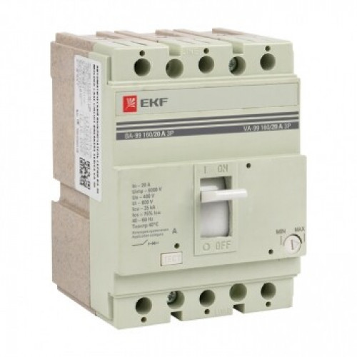 Выключатель автоматический ВА-99 160/20А 3P 35кА PROxima | mccb99-160-20 | EKF