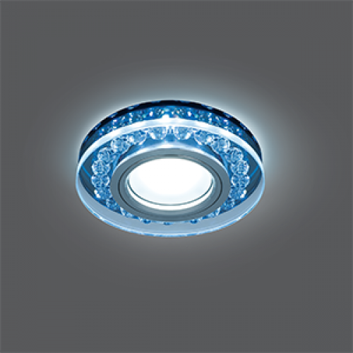 Светильник точечный встраиваемый Backlight BL047 Кругл. Черный/Кристалл/Хром, Gu5.3, LED 4100K | BL047 | Gauss