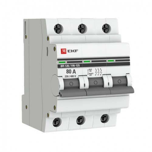 Выключатель нагрузки 3P 80А ВН-125 PROxima | SL125-3-80-pro | EKF