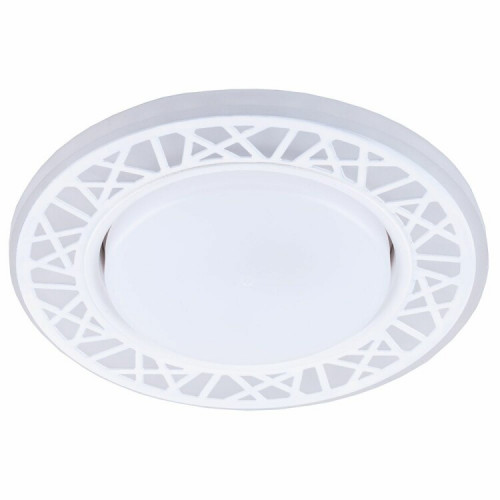 Светильник встраиваемый с белой LED подсветкой CD9912 потолочный GX53 без лампы, белый | 32939 | Feron