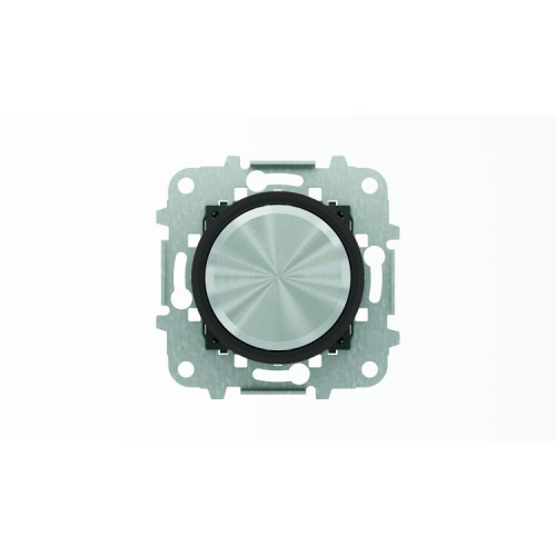 Механизм электронного универсального поворотного светорегулятора 60 - 500 Вт, серия SKY Moon, кольцо чёрное стекло|2CLA866000A1501| ABB