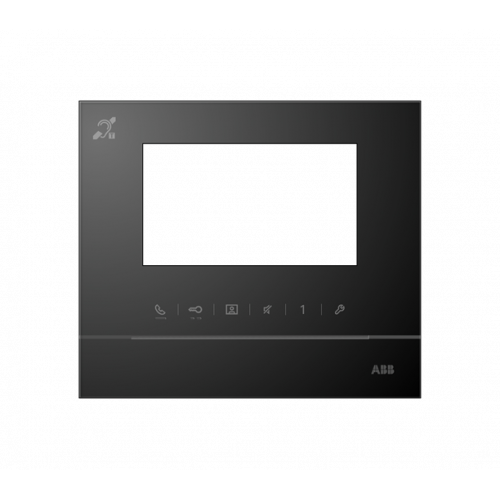 Рамка для абонентского устройства 4,3, чёрный, с символом индукционной петли|52313FC-B| ABB