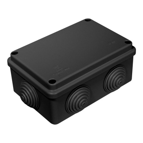 Коробка распределительная для о/п безгалогенная (HF) черная 120х80х50 (64шт/кор) IP55 | 40-0340-9005 | Промрукав