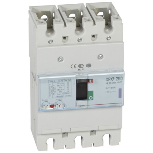 Автоматический выключатель DPX3 250 - термомагнитный расцепитель - 50 кА - 400 В~ - 3П - 160 А | 420267 | Legrand