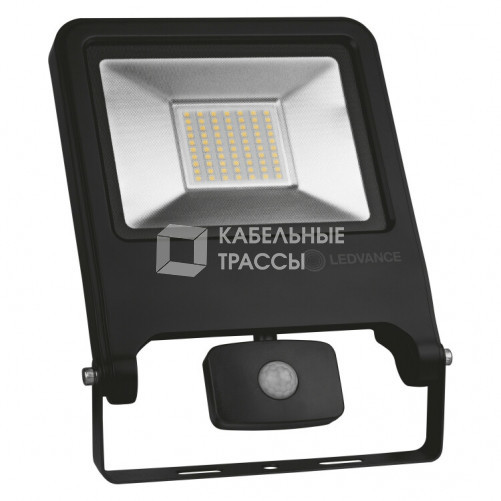 Прожектор светодиодный с датчиком ДО-50Вт 4000K 4500Лм IP65 черный FLOODLIGHT VALUE SENSOR 50 W 4000 K IP44 BK | 4058075268746 | Ledvance