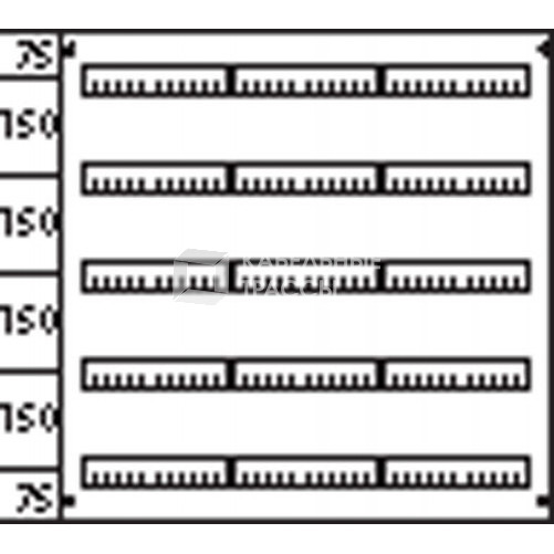 Пластрон глухой 3ряда/5 рейки -150мм | AG235 | ABB
