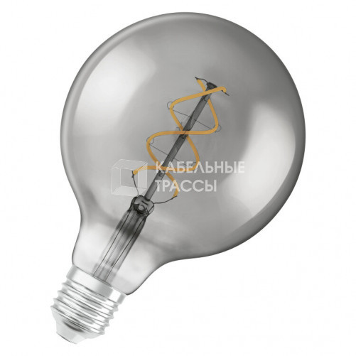 Лампа светодиодная LED, Vintage 1906 LED CL GLOBE125 FIL SMOKE 15 non-dim 5W/818 E27 | 4058075269989 | Osram