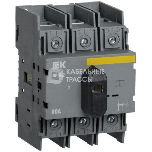 Выключатель-разъединитель модульный ВРМ-2 3P 80А | MVR20-3-080 | IEK