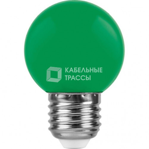 Лампа светодиодная для белт лайта LB-37 (1W) 230V E27 зеленый G45 | 25117 | FERON