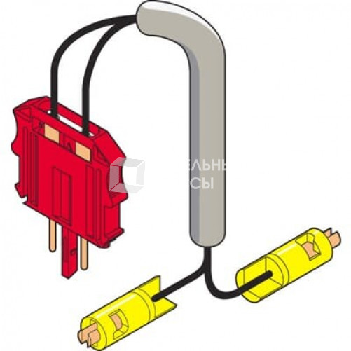 Разъем COR-C-3 для токовых цепей, двухполюсный, с кабелем, 1 желтый и 1 красный байонетный зажим | 1SNA166643R0200 | TE