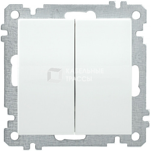 BOLERO белый Выключатель 2-клав. 10А | EVB20-K01-10-1| IEK