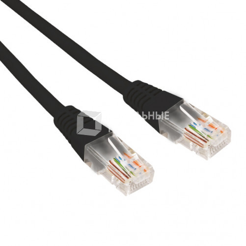 Патч-корд U/UTP CAT 6, RJ45-RJ45, 26AWG, LSZH, черный, 5м REXANT | 02-0292-5 | REXANT