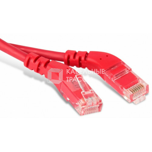 Патч-корд PC-APM-UTP-RJ45/L45-RJ45/R45-C5e-5M-LSZH-RD U/UTP угловой, левый 45°-правый 45°, Cat.5e, LSZH, 5 м, красный | 232884 | Hyperline