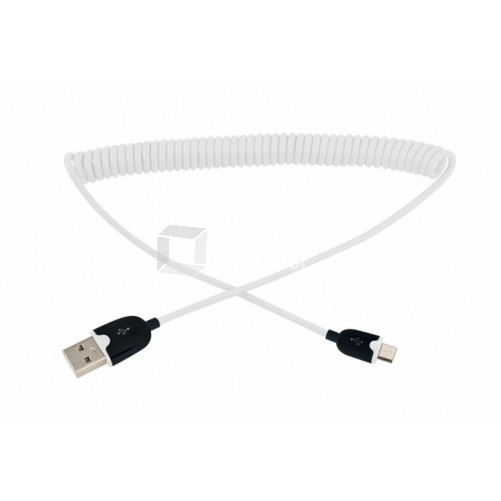 USB кабель универсальный microUSB шнур витой 1,5 м белый | 18-4301 | REXANT