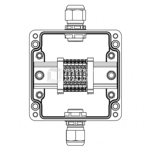 Взрывозащищенная клеммная коробка из полиэстера TBE-P-03-(6xCBC.2)-1xPABMP(A)-1xPABMP(C)1Ex e IIC Т5 Gb / Ex tb IIIC T95°C Db IP66 | 1231.031.22.121S