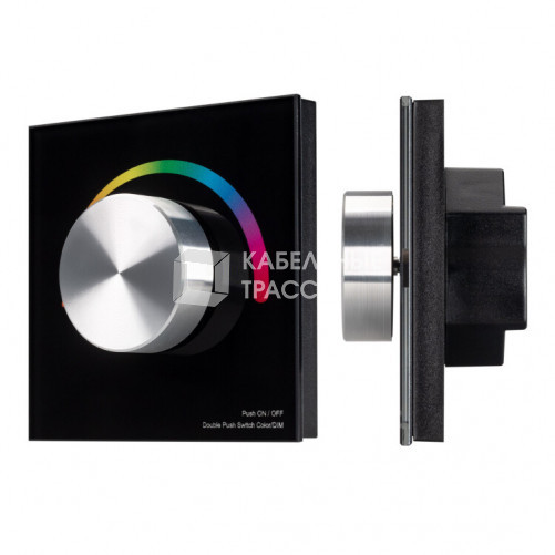 Панель SMART-P5-RGB-G-IN Black (3V, Rotary, 2.4G) (Arlight, IP20 Пластик, 5 лет) | 033757 | Arlight