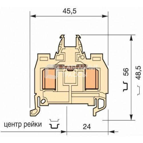 Клемма D2,5/8.ADO.NF ADO 2.5мм.кв. | 1SNA399736R0100 | TE