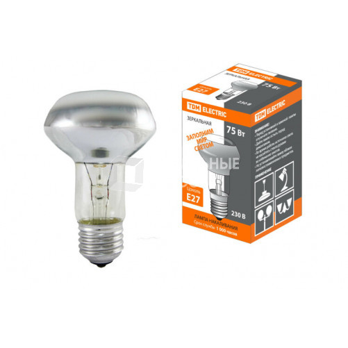 Лампа накаливания зеркальная 75Вт Е27 230В R63 | SQ0332-0031 | TDM