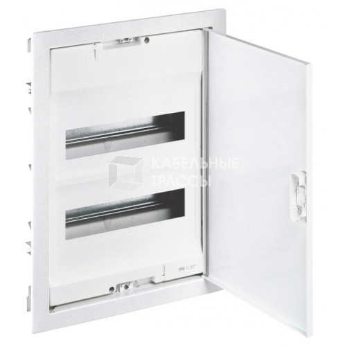 Щит встраиваемый Nedbox - с плоской металлической дверью цвет RAL 9010 - 2 рейки - 24+4 модулей | 001432 | Legrand