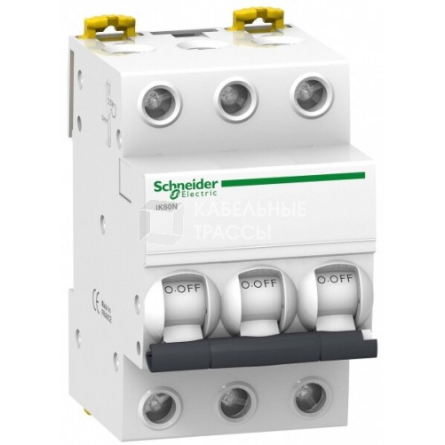 Выключатель автоматический трехполюсный iK60 10А C 6кА | A9K24310 | Schneider Electric