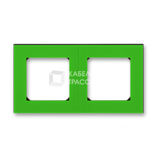 ABB Levit Зелёный / дымчатый чёрный Рамка 2-ая | 3901H-A05020 67W | 2CHH015020A6067 | ABB