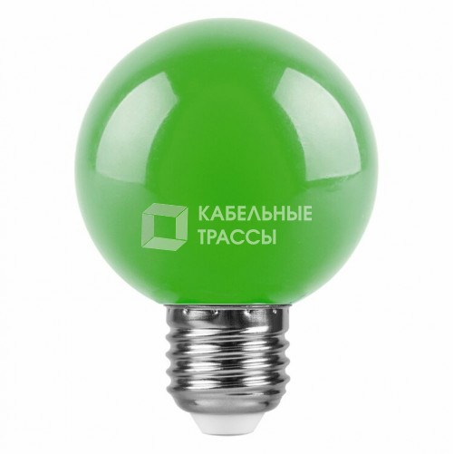 Лампа светодиодная для белт лайта LB-371 (3W) 230V E27 зеленый G60 | 25907 | FERON