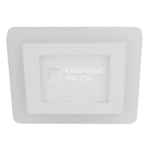 Светильник светодиодный квадратный LED 4-6 BL /1 c cиней подсветкой LED 6W 220V 4000K | Б0046897 | ЭРА