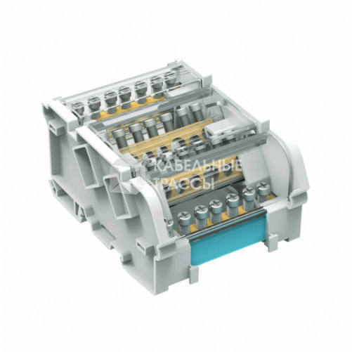 Блок распределительный на DIN рейку 4р 100А 5х6мм 2х7.5мм. | BD10074 | DKC