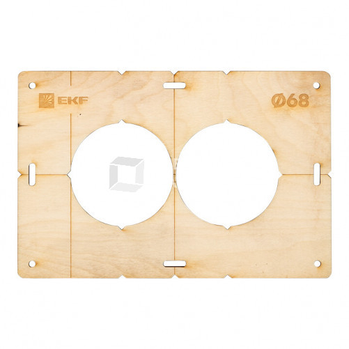 Шаблон для подрозетников c 2 отв. диам. 68 мм EKF Expert | sh-d68-2 | EKF