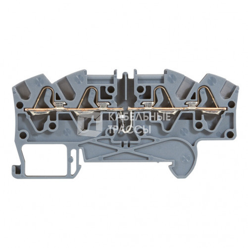 Пружинная клемма Viking 3 - многофункциональная - однополюсная - 4 проводника - с диодом - шаг 5 мм - серый | 037254 | Legrand