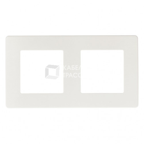 Рамка для розеток и выключателей серия 12 12-5102-01 на 2 поста, сатин, белый | Б0052509 | ЭРА
