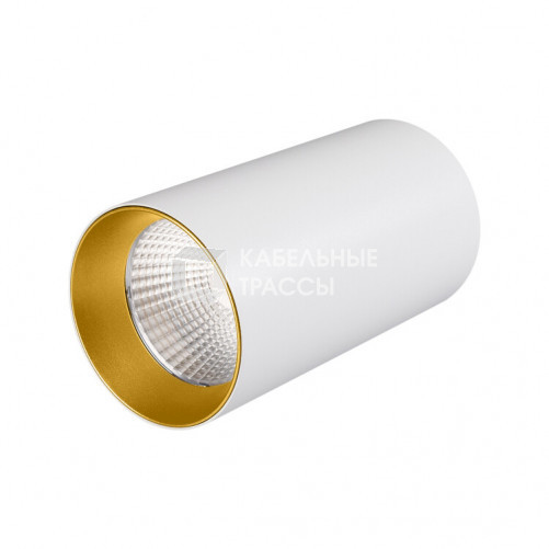 Светильник накладной SP-POLO-R85-1-15W Day White 40deg (White, Gold Ring) | 022941 | Arlight