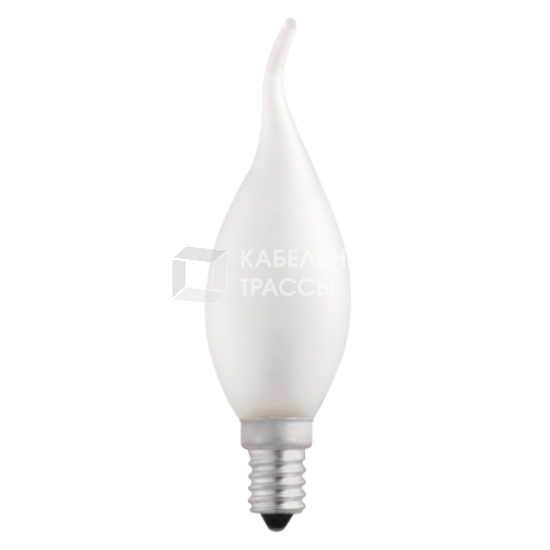 Лампа накаливания ЛОН 60Вт E14 220В CT35 frosted свеча на ветру | 3321482 | Jazzway
