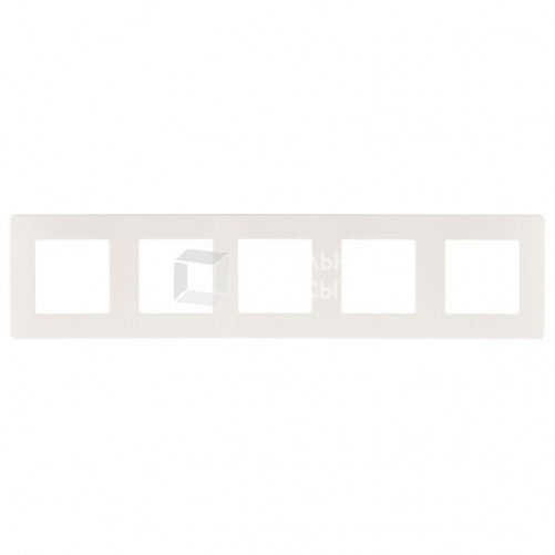 Рамка для розеток и выключателей серия 12 12-5105-01 на 5 постов, сатин, белый | Б0052539 | ЭРА