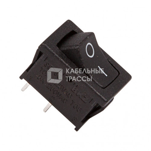 Выключатель клавишный 250V 6А (2с) ON-OFF черный Mini | 36-2110 | REXANT