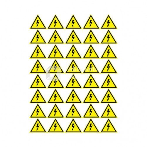 Наклейка знак электробезопасности «Опасность поражения электротоком» 50х50х50 мм 50шт. | 56-0006-2 | REXANT