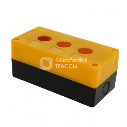 Корпус КП103 пластиковый 3 кнопки желтый EKF PROxima | cpb-103-o | EKF