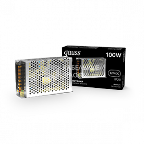 Блок питания для светодиодной ленты LED STRIP PS 100W 12V IP20 | 202003100 | Gauss