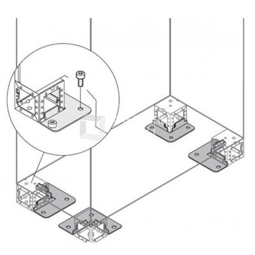 Элемент крепления цоколя к полу, 4 шт. | ZN1041 | ABB