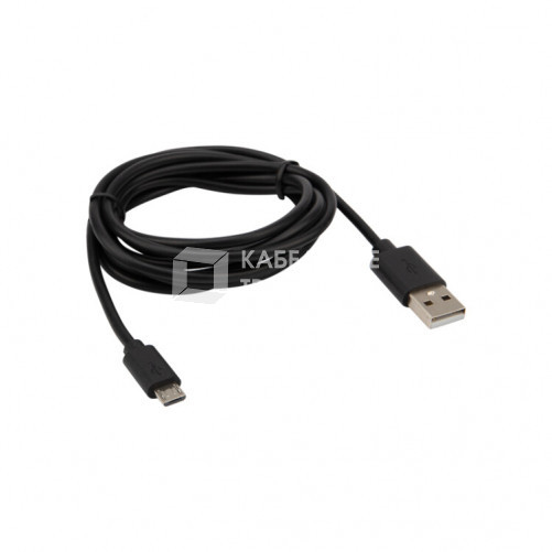 Кабель micro USB (male) штекер - USB-A (male) штекер, длина 1,8 метра, черный (PE пакет) | 18-1164-2 | REXANT