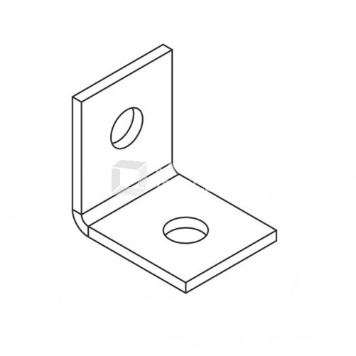 Пластина угловая 90 град. 2 отверстия 48 (горячий цинк) | УПЛгц2-48 | Ostec