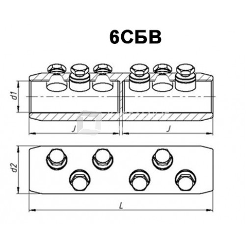 Соединитель болтовой 6СБВ-4-100 (300/400) | zeta11053 | ЗЭТАРУС