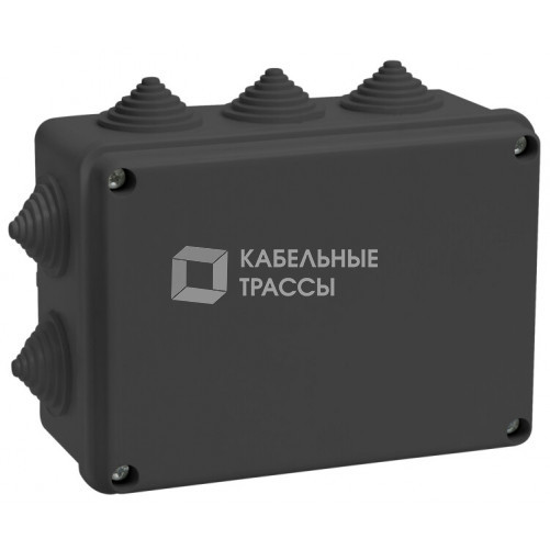 Коробка расп. КМ41242 150х110х70мм IP55 10 вв. черная | UKO11-150-110-070-K02-55 | IEK