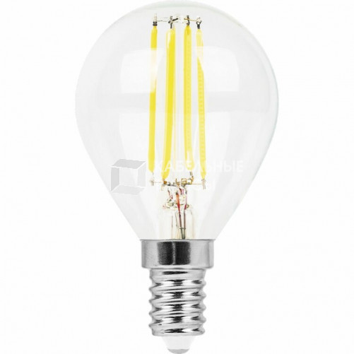 Лампа светодиодная LB-511 (11W) 230V E14 4000K филамент G45 прозрачная | 38014 | FERON