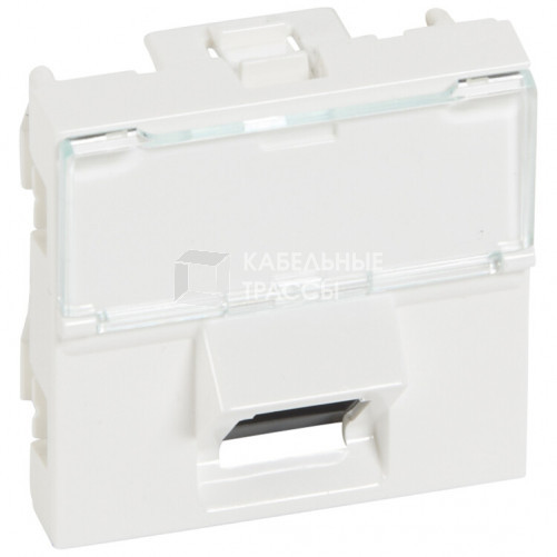 Розетка RJ 45 - Программа Mosaic - категория 5е - UTP 45° - 2 модуля - белый - LCS? | 076501 | Legrand
