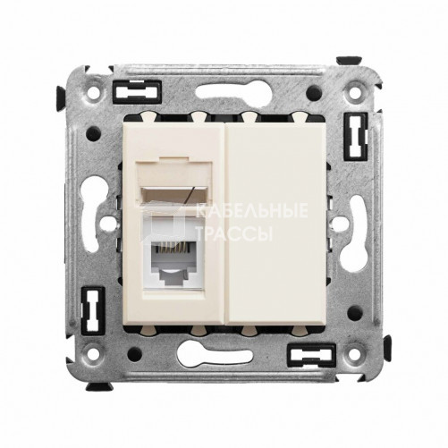 Телефонная розетка RJ-12 в стену одинарная, 