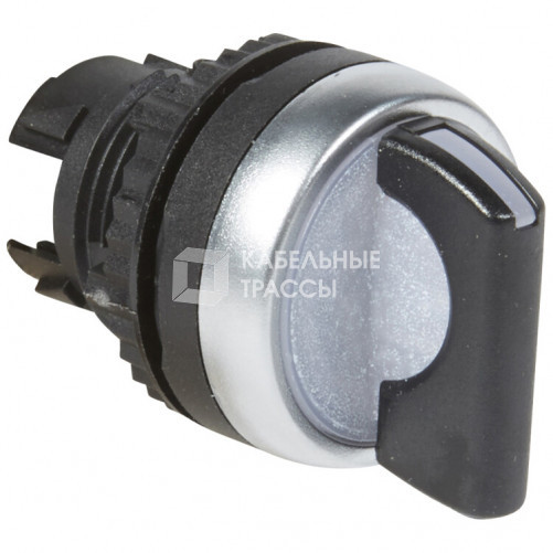 Переключатель - Osmoz - для комплектации - с подсветкой - 2 положения с фиксацией - 90° - чёрный | 024043 | Legrand