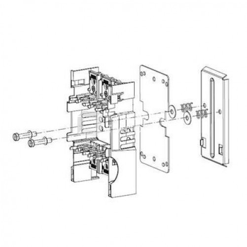 XLP00 пруж. защелка для установки на сдвоенной DIN рейке | 1SEP407897R0001 | ABB