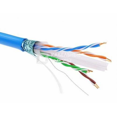 Информационный кабель экранированый F/UTP 4х2 CAT6, PVC, синий | RN6FUPV3BL | DKC