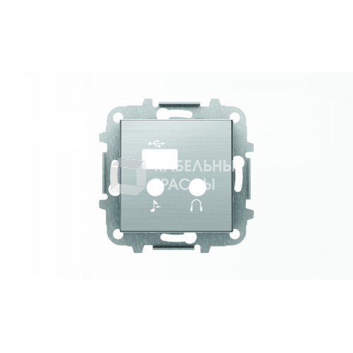 Накладка для механизма медиа-комбайна арт.9368.3, серия SKY, цвет нержавеющая сталь|2CLA856830A1401| ABB